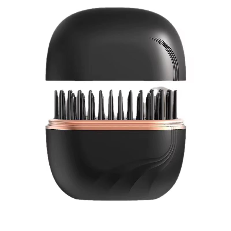 Custom Logo Cordless Hair Straightener Brush, USB Rechargeable Straightening Brush, Mini Portable Hair Straightener Brush