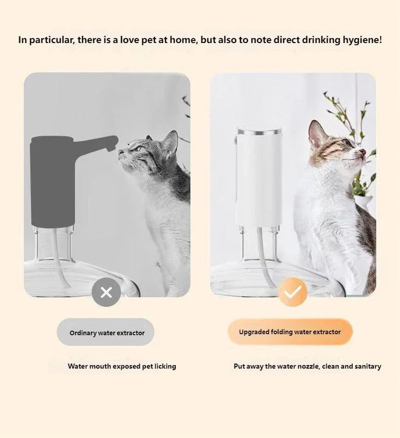 Electric Water Bottle Pump 1200Mah Type C Rechargeable LED Display Automatic Touch Button 3 Quantitative Settings
