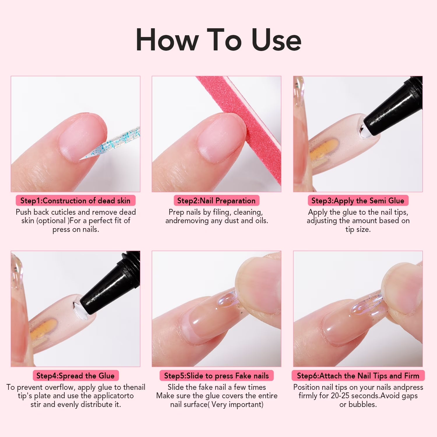 Nail Glue & Liquid Remover Set, Quick-Dry 10G Semi-Solid Glue + 10Ml Non-Acetone Remover (Dropper), No UV Needed, Long-Lasting Hold